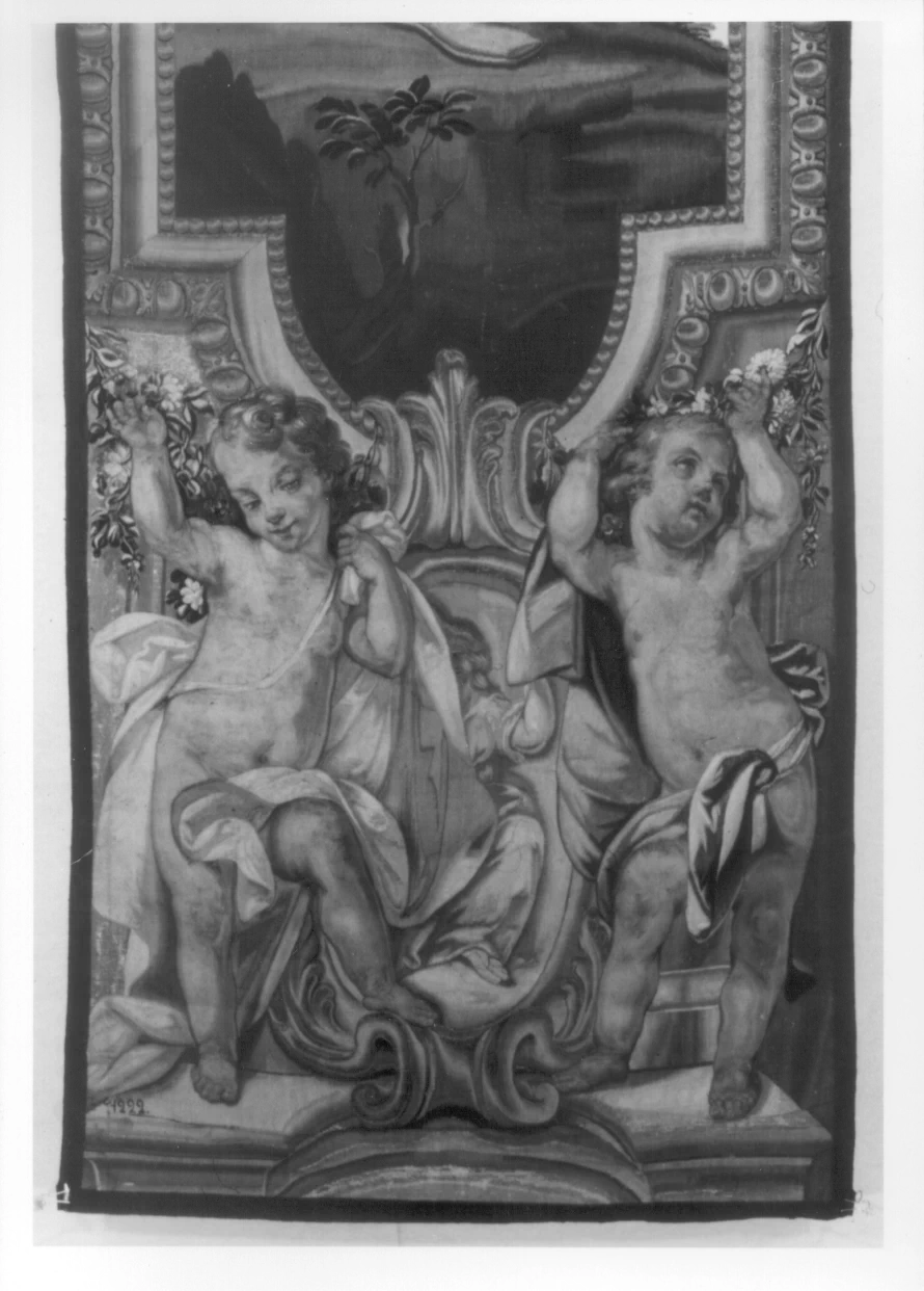 Arazzo - guerriero che riceve ordini, Musei Reali, Palazzo Reale, Torino, dettaglio 1